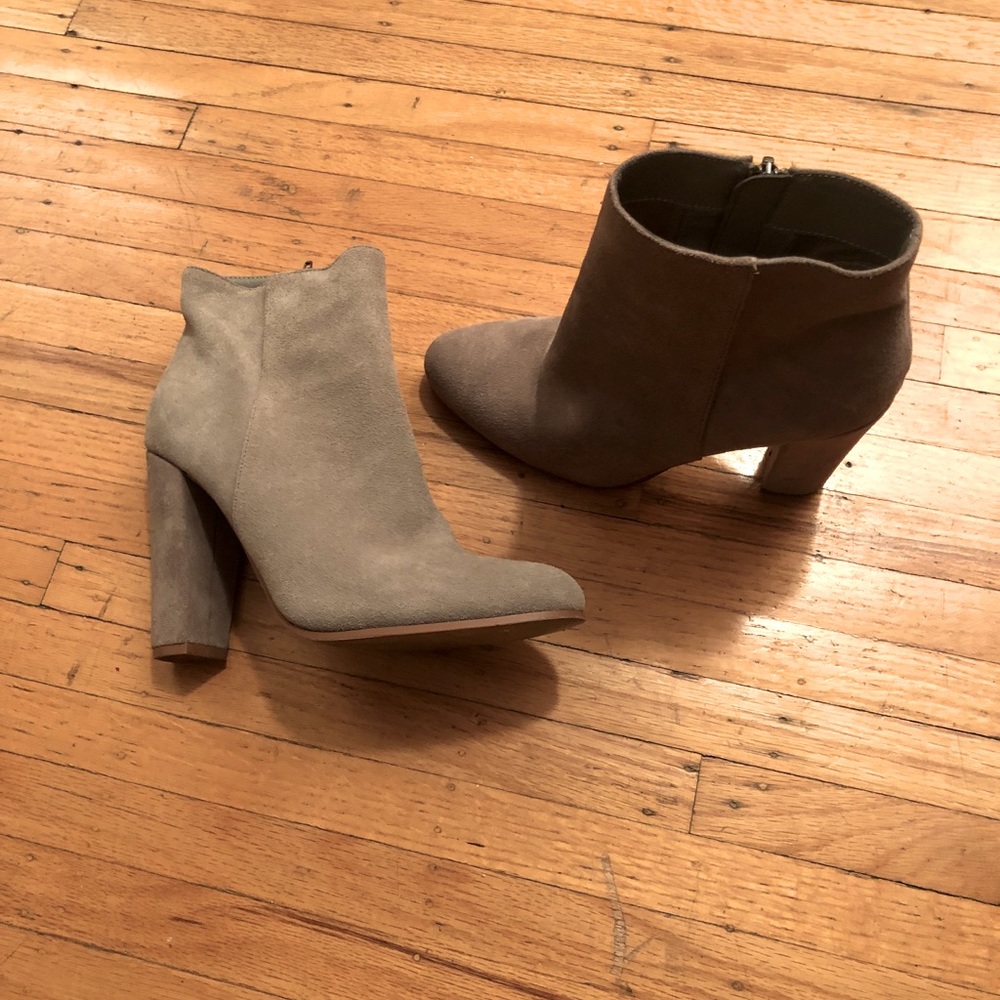 Calf length Tan booties